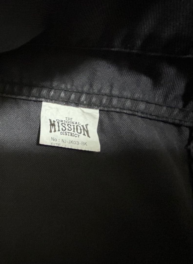 美品　ミッションディストリクト モールスキン ジャケット ブラックL