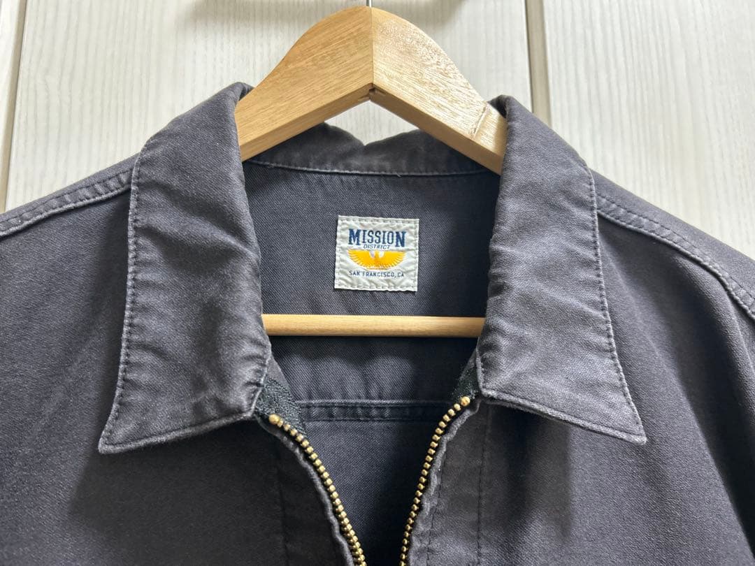 美品　ミッションディストリクト モールスキン ジャケット ブラックL