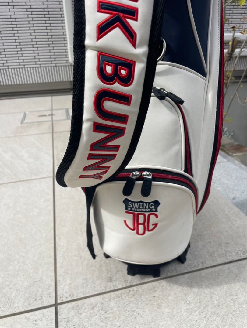 JACK BUNNY キャディバッグ ホワイト/ネイビー