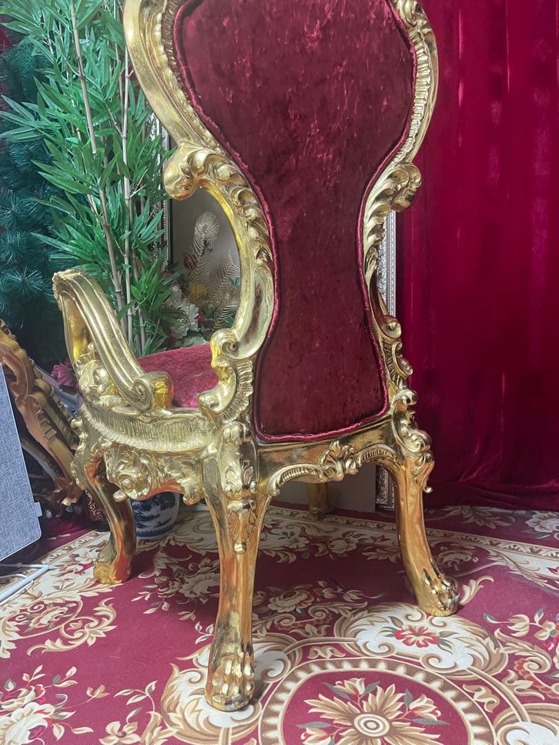 【ぷうちゃん14 ページ】撮影道具　王座　プリンス　王様椅子　豪華家具イス