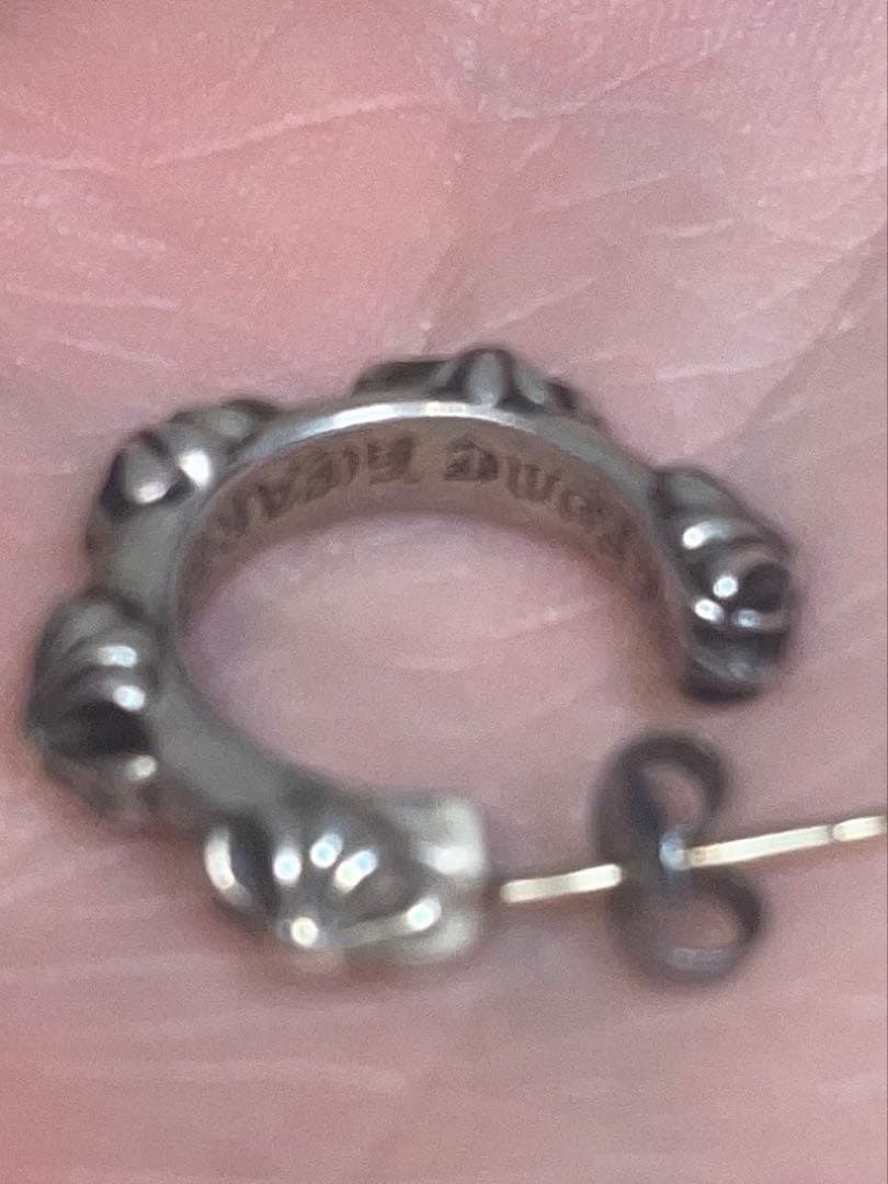 CHROME HEARTS HOOP CROSS クロスバンド フープピアス