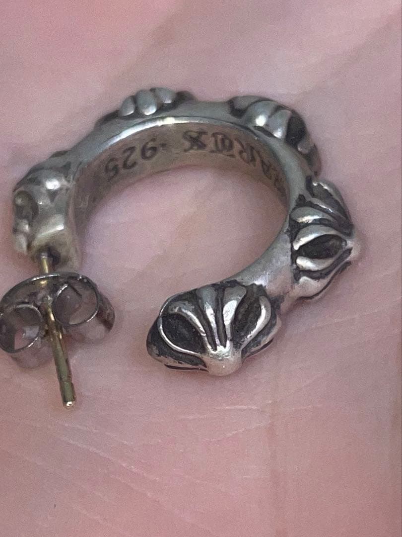 CHROME HEARTS HOOP CROSS クロスバンド フープピアス