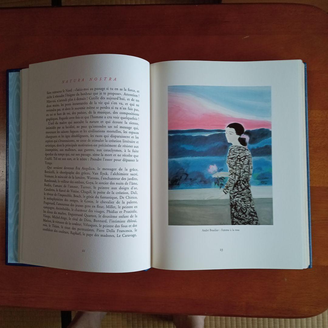 フランス大型本　ナチュラ　ノストラ　革装　三方金仏語文　１９９０年