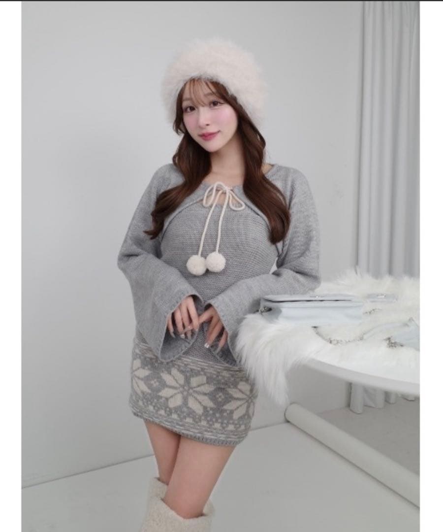 Darich ノルディックパネルニットミニワンピース ダーリッチ ⚠️Free-L