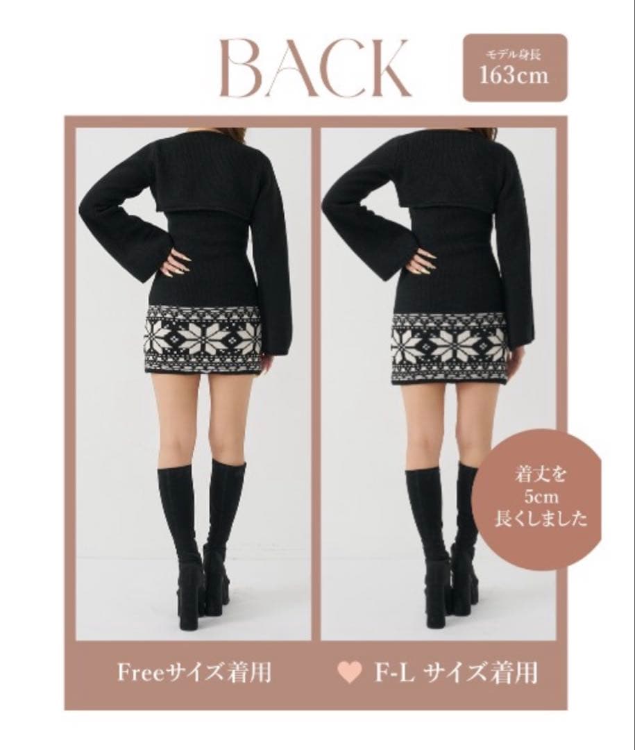 Darich ノルディックパネルニットミニワンピース ダーリッチ ⚠️Free-L