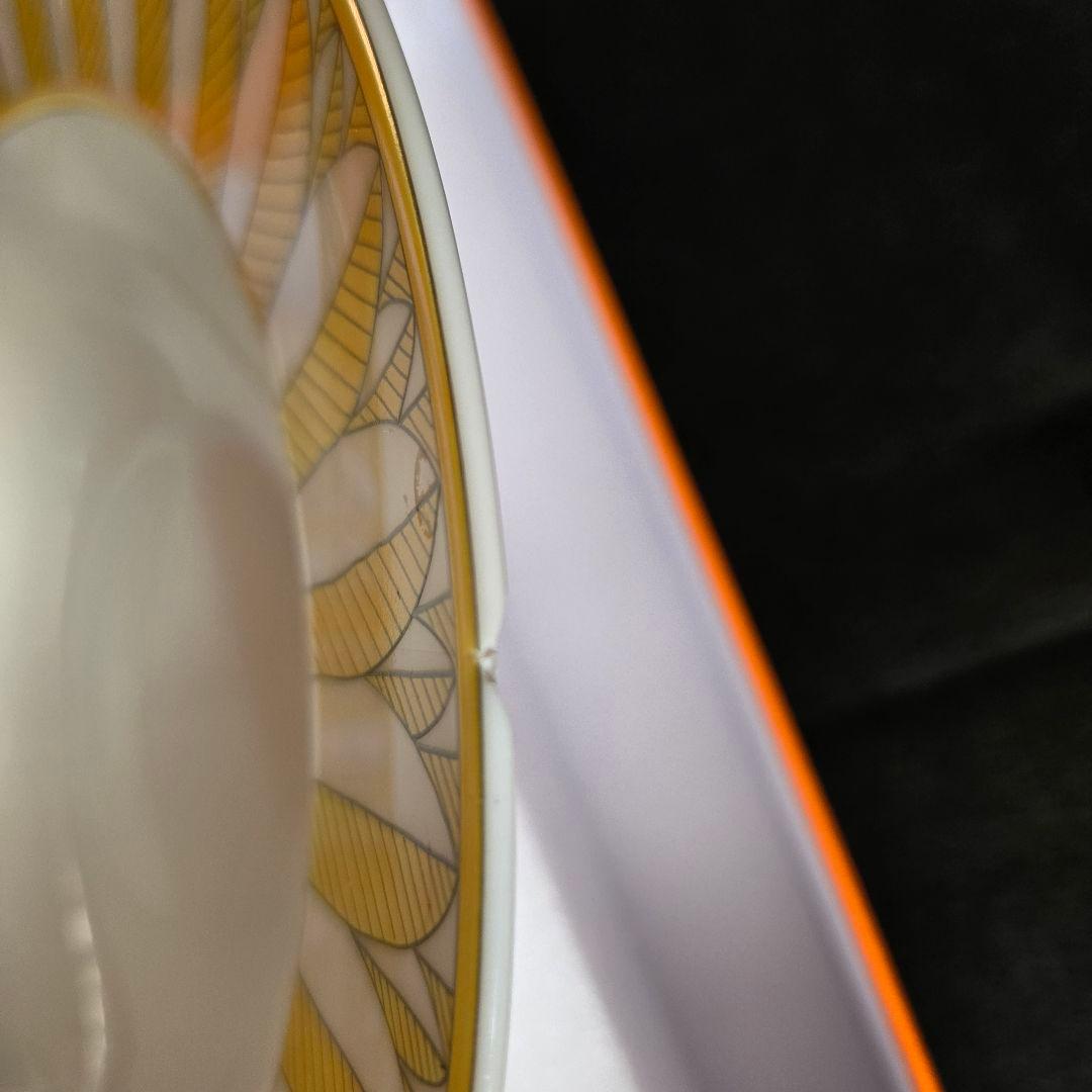 【欠けあり】HERMES パスタプレート 〈ソレイユ・ドゥ・エルメス〉