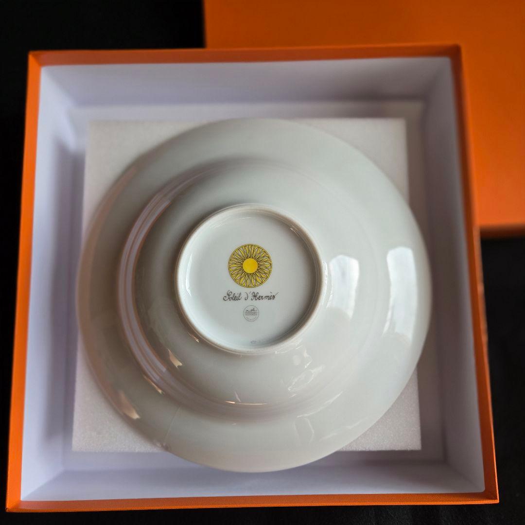 【欠けあり】HERMES パスタプレート 〈ソレイユ・ドゥ・エルメス〉