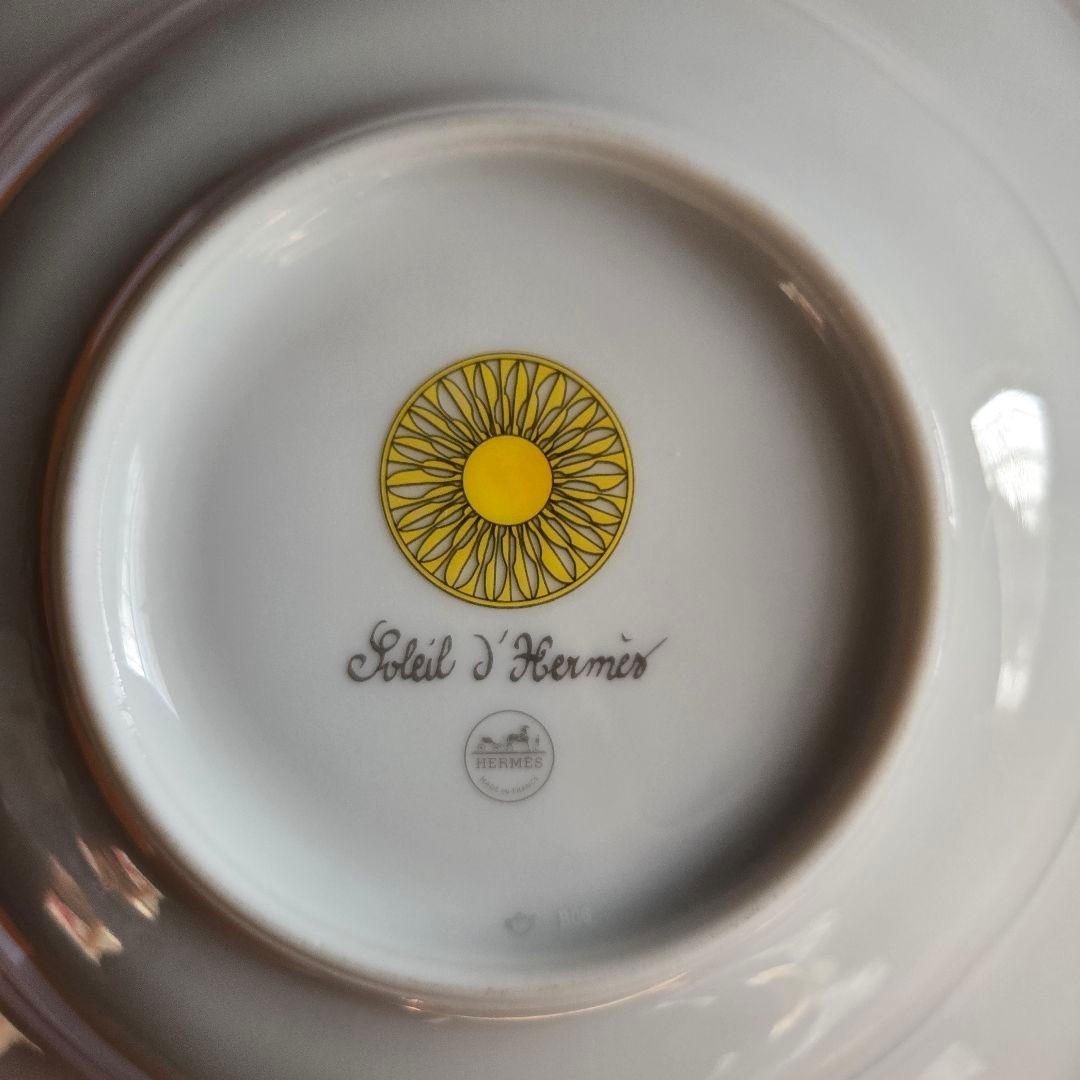 【欠けあり】HERMES パスタプレート 〈ソレイユ・ドゥ・エルメス〉