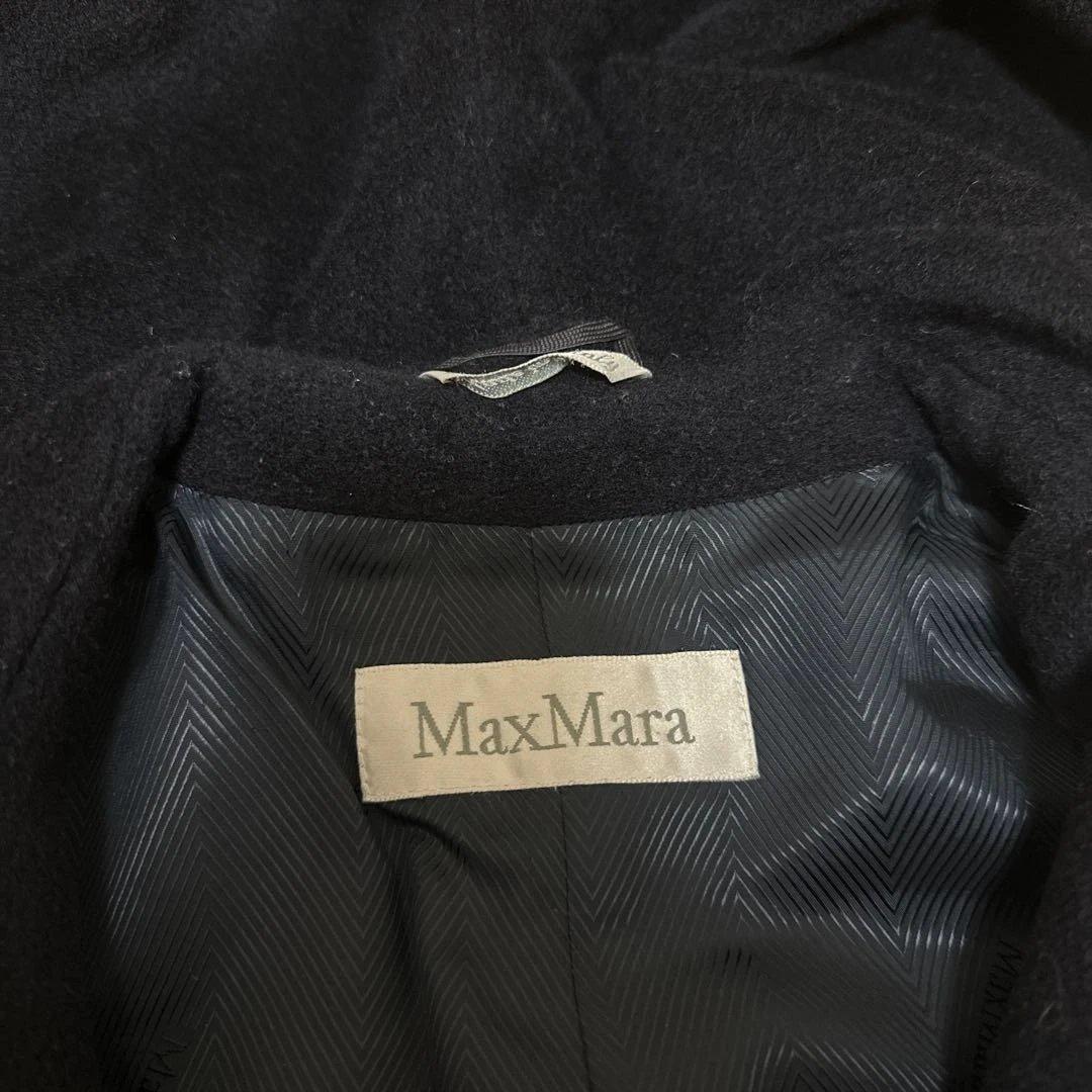 MaxMara フード付き黒コート Lサイズ