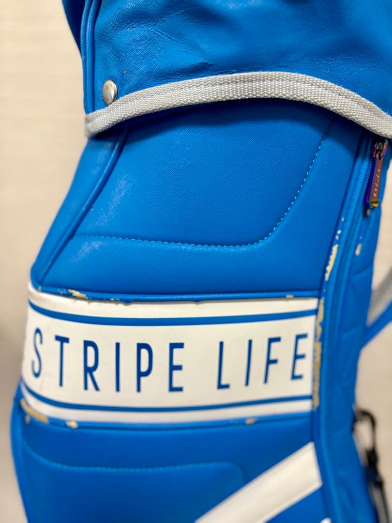 adidas Three Stripe Life キャディバッグ　青