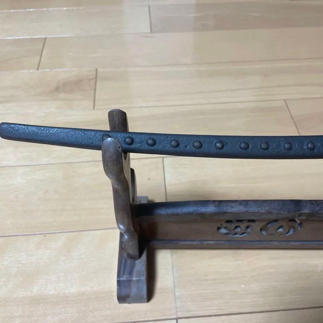 兜割 鉄　刀　鋲　刀掛付き