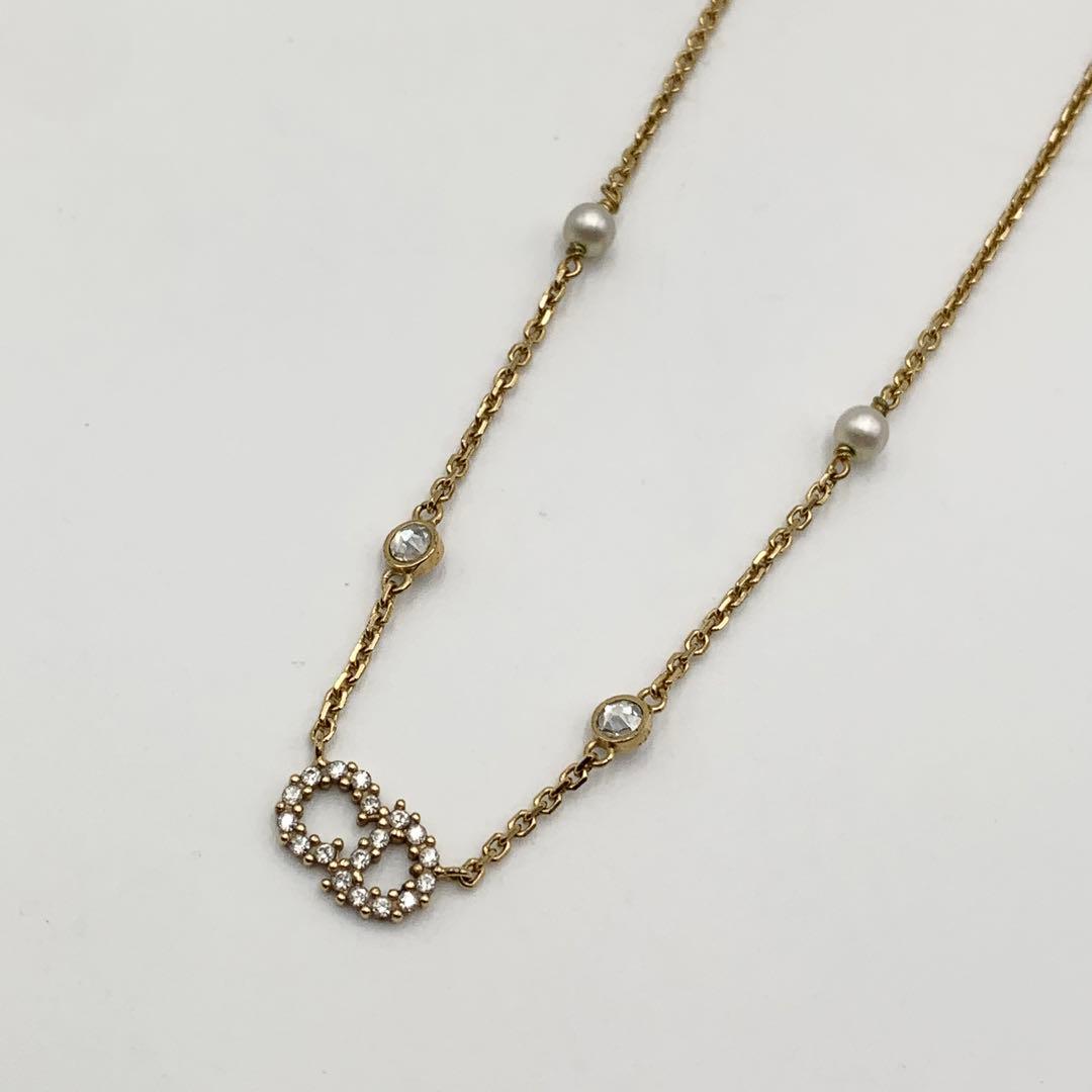 極美品 現行 ディオール DIOR ネックレス パール Clair D Lune
