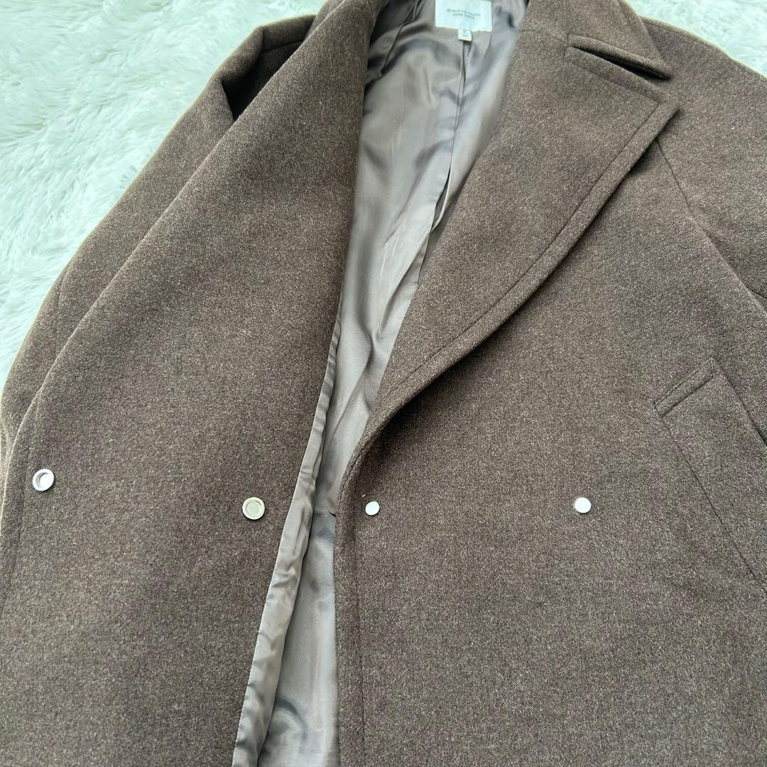 【極美品】BEAUTY&YOUTH ブラウンウールコートマンテコ