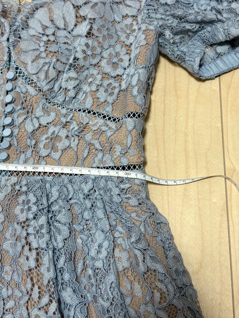 Self portrait セルフポートレート 総レースドレス ワンピース水色