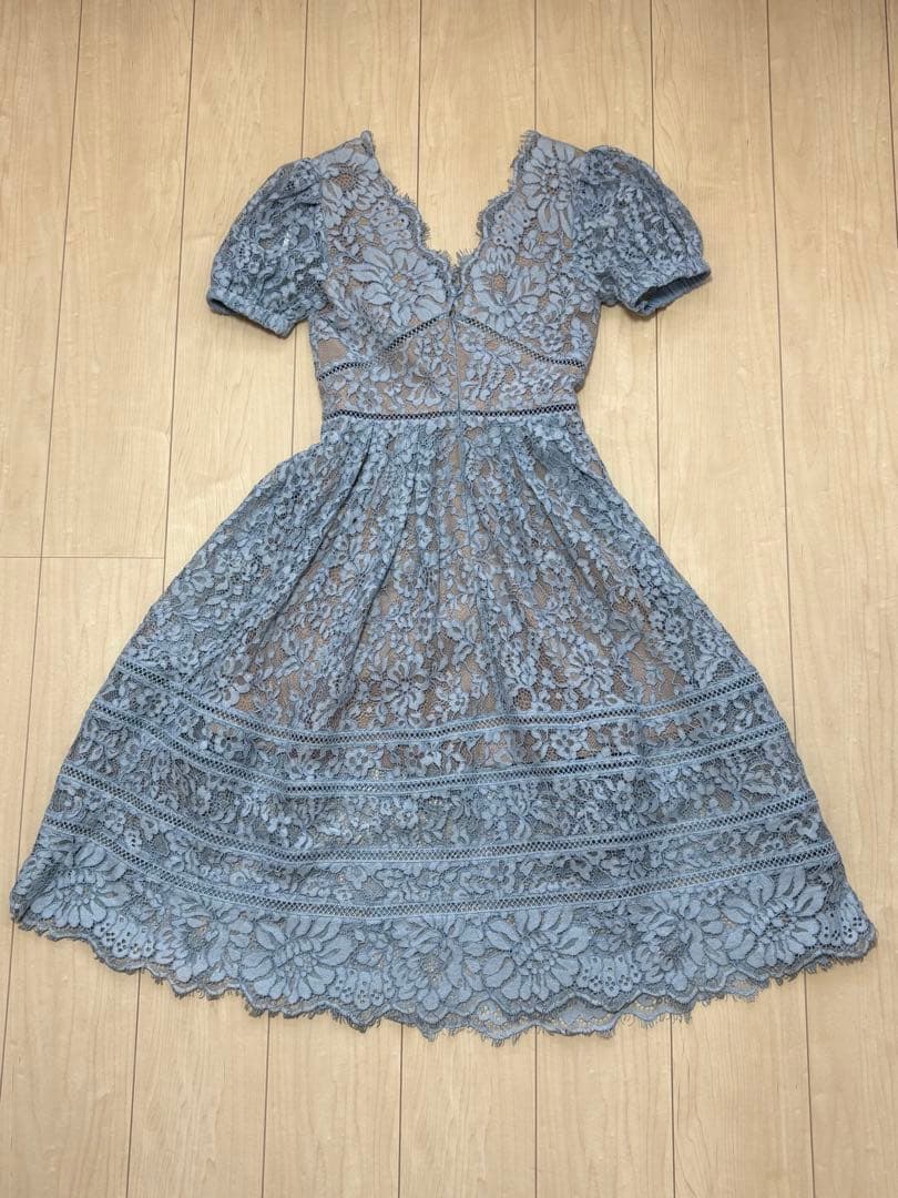 Self portrait セルフポートレート 総レースドレス ワンピース水色