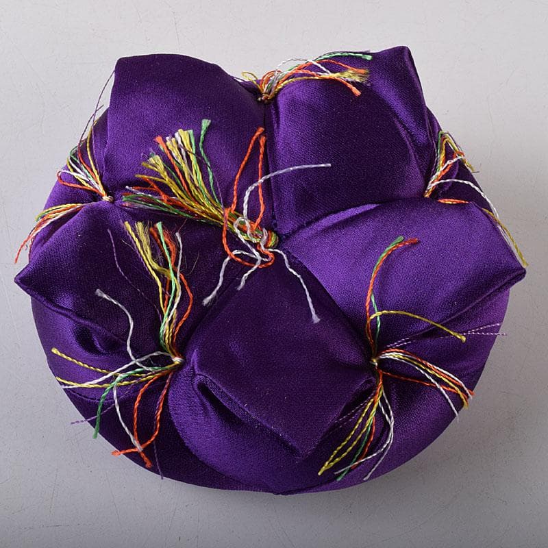 石英水晶体　阿字観本尊　寶玉　水晶玉　唐木台・仕覆付　共箱　C　8105