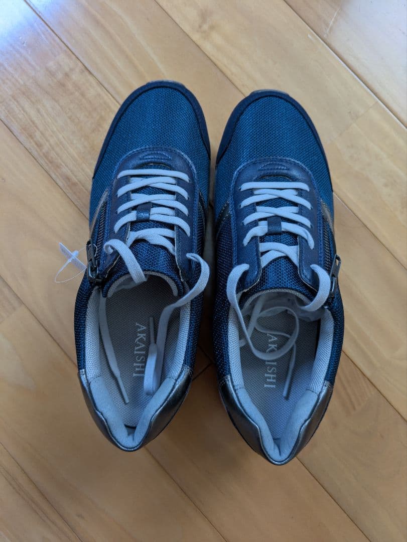 最終値下げ☆AKAISHI☆ウォーキングスニーカー☆ネイビー☆25.0☆