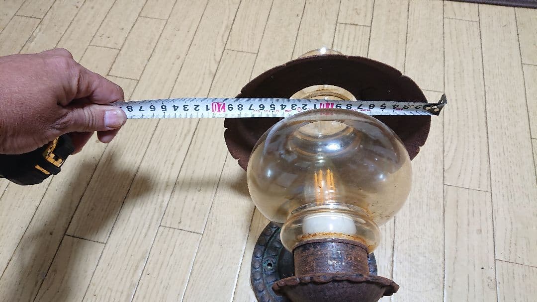 アンティーク レトロ ブラケットライト アンバー ガラス 壁 照明 器具