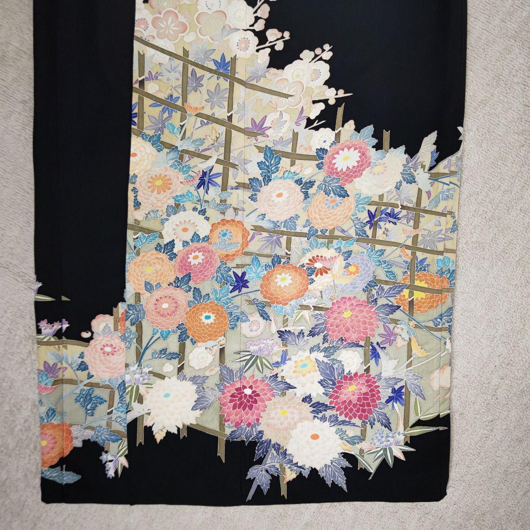 zunezune 留袖 巻きドレス ノースリーブ 着物リメイクワンピース 友禅