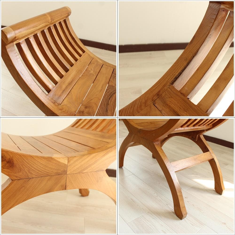新品 在庫処分 チーク家具 無垢 デザインスツール カルティニチェア 椅子 腰掛