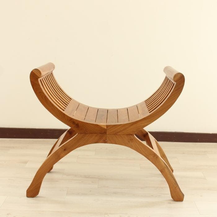 新品 在庫処分 チーク家具 無垢 デザインスツール カルティニチェア 椅子 腰掛