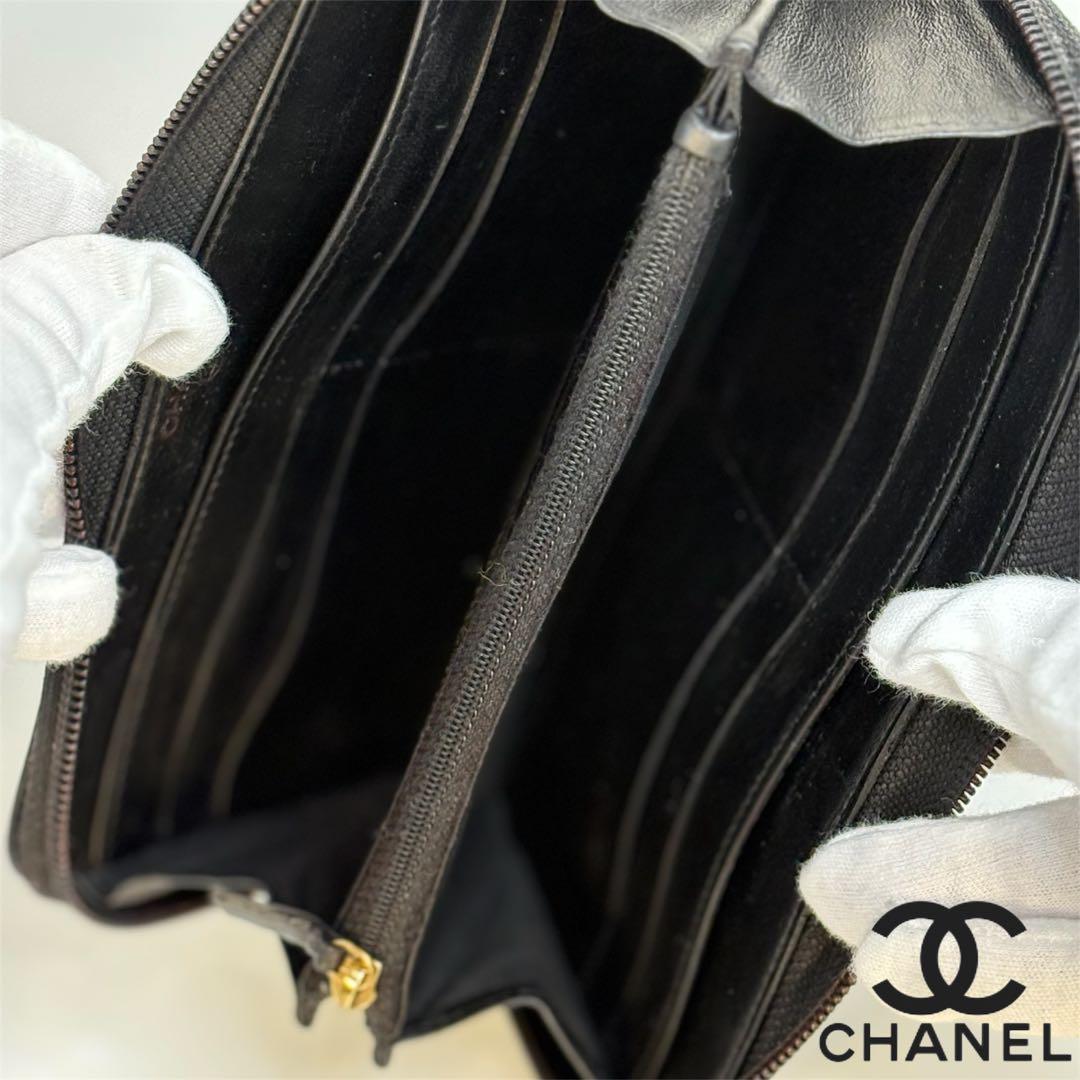A132 CHANEL 【美品】ボーイシャネル 長財布 ブラック 長財布