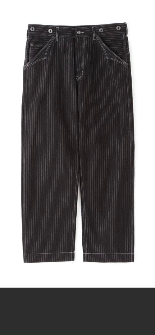 schott ヒッコリーデニムパンツ　ブラックw32