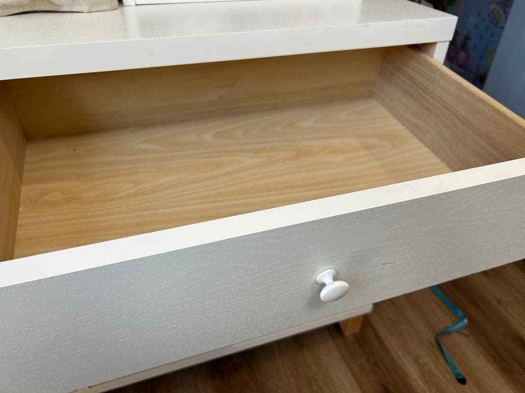 モモナチュラル　MOMO natural 3段チェスト　ホワイト 木製6引き出し