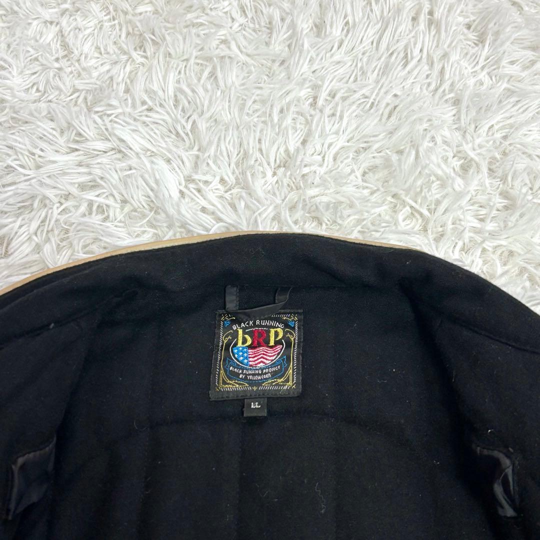 イエローコーン【LL】 中綿ナイロンバイクジャケット 刺繍 マルチカラー