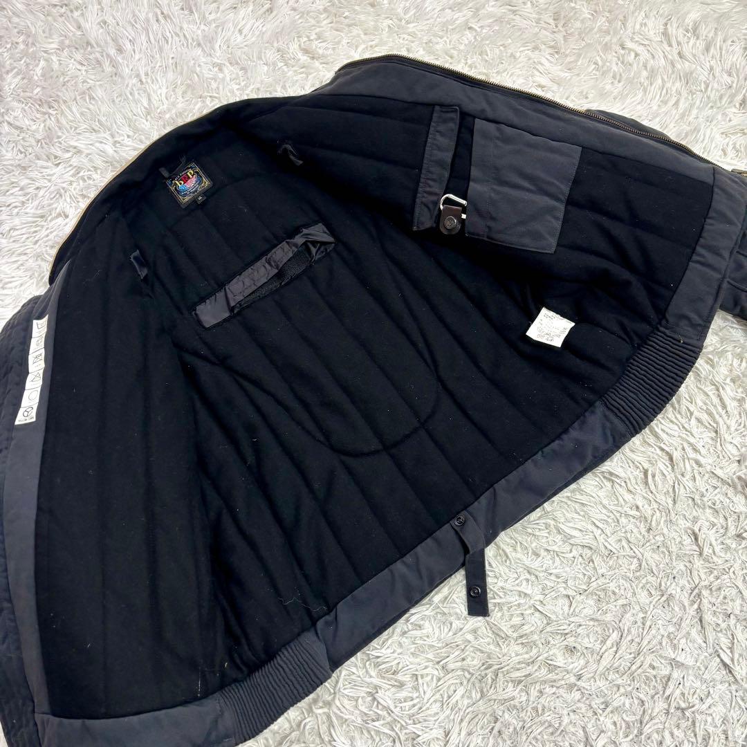 イエローコーン【LL】 中綿ナイロンバイクジャケット 刺繍 マルチカラー