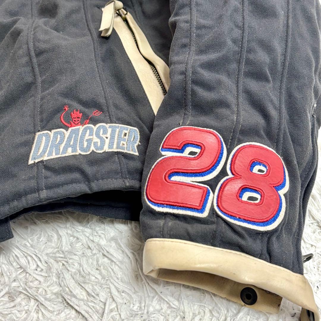 イエローコーン【LL】 中綿ナイロンバイクジャケット 刺繍 マルチカラー