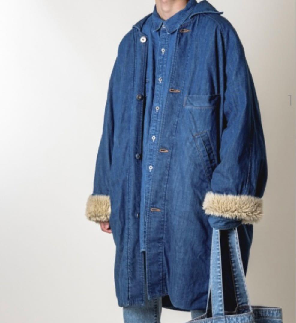 KAPITAL キャピタル デニム ボア キルティング コート