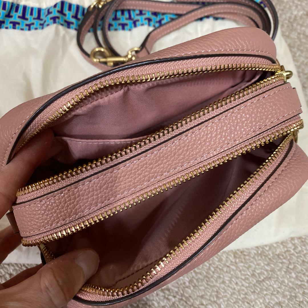 Tory Burch ピンク レザー ショルダーバッグ
