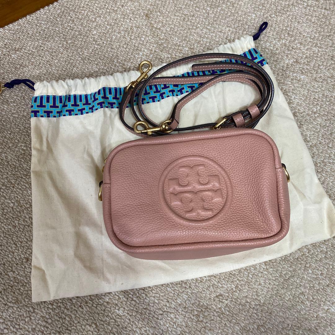 Tory Burch ピンク レザー ショルダーバッグ