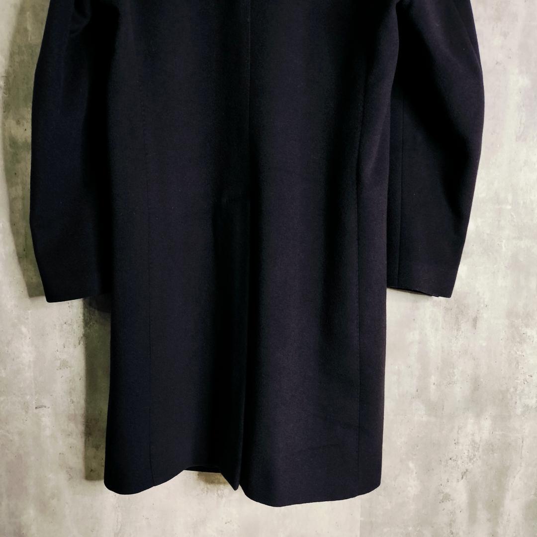 美品★ラルディーニ ブートニエール 極上ウール チェスターコート 50 ネイビー