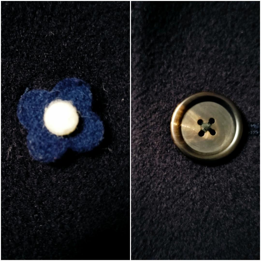 美品★ラルディーニ ブートニエール 極上ウール チェスターコート 50 ネイビー