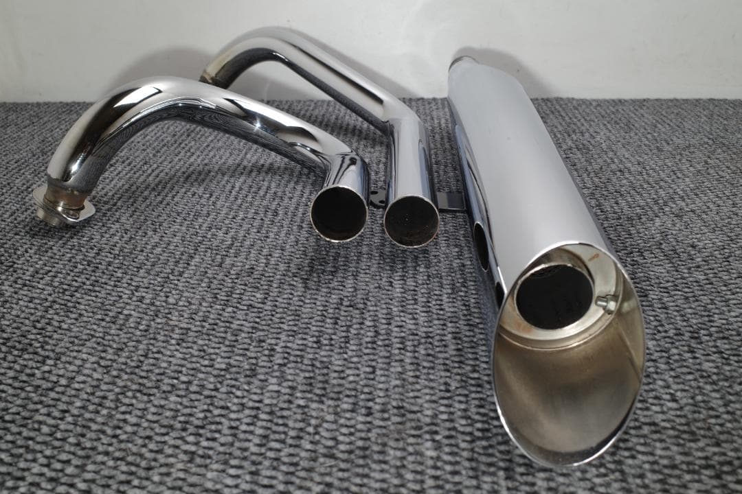 ドラッグスター250 ケンテック 極太スラッシュカット2IN1 マフラー 90Φ