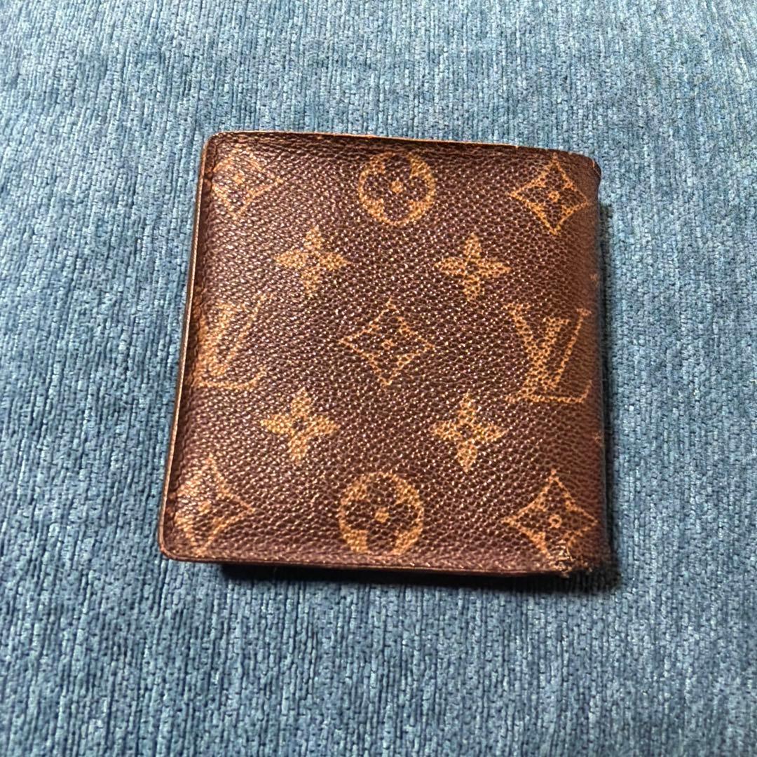 ルイヴィトン モノグラム ポルトフォイユ マルコ 二つ折り財布 ブラウン 財布