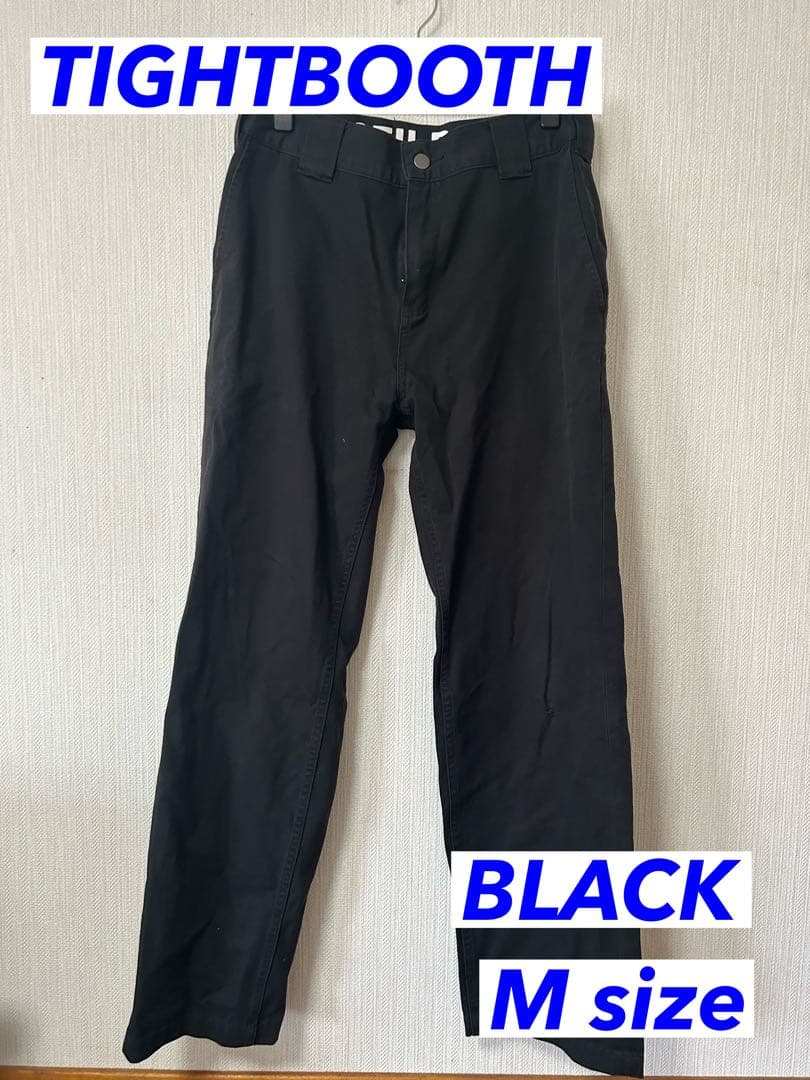 TIGHTBOOTH ブラック パイピングワイドパンツ Mサイズ