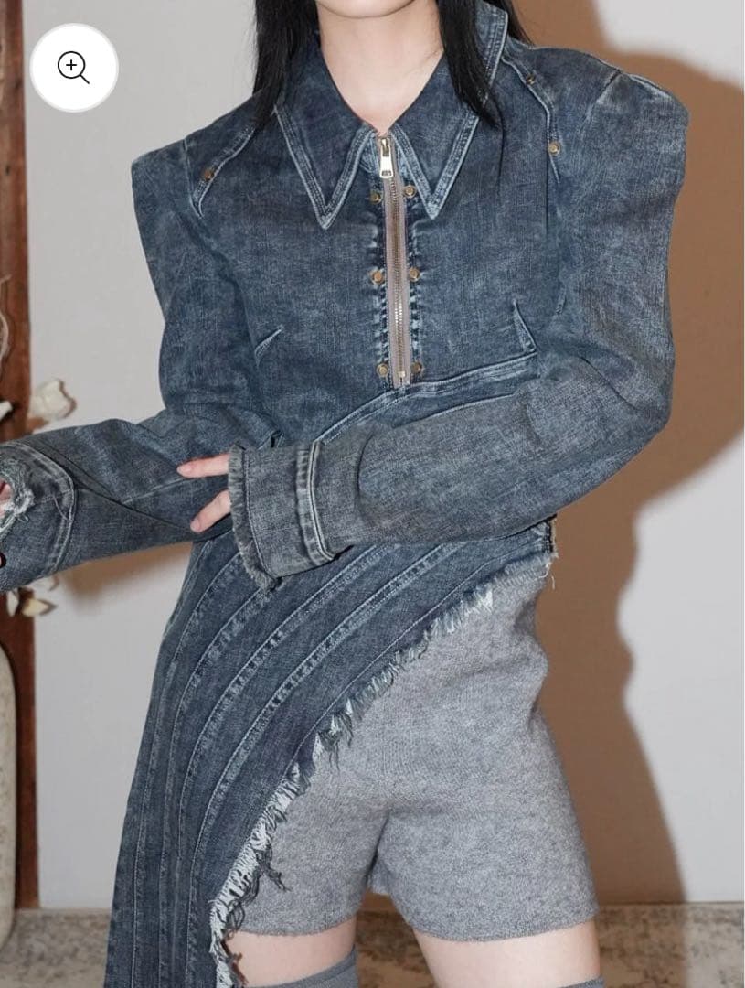 〖☁〗IHATEEIGHT Running is on meデニムワンピ