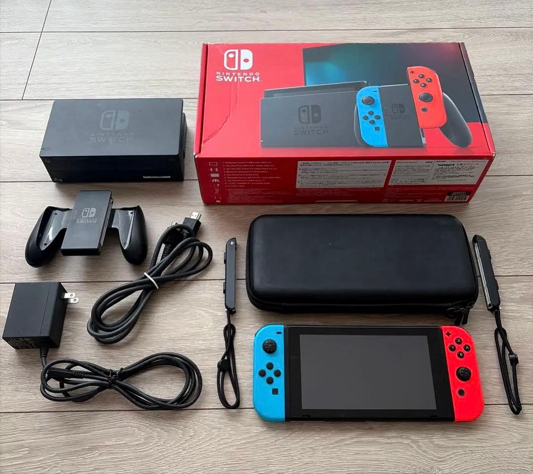 Nintendo Switch 本体 付属品完備 microSD+収納ケース付