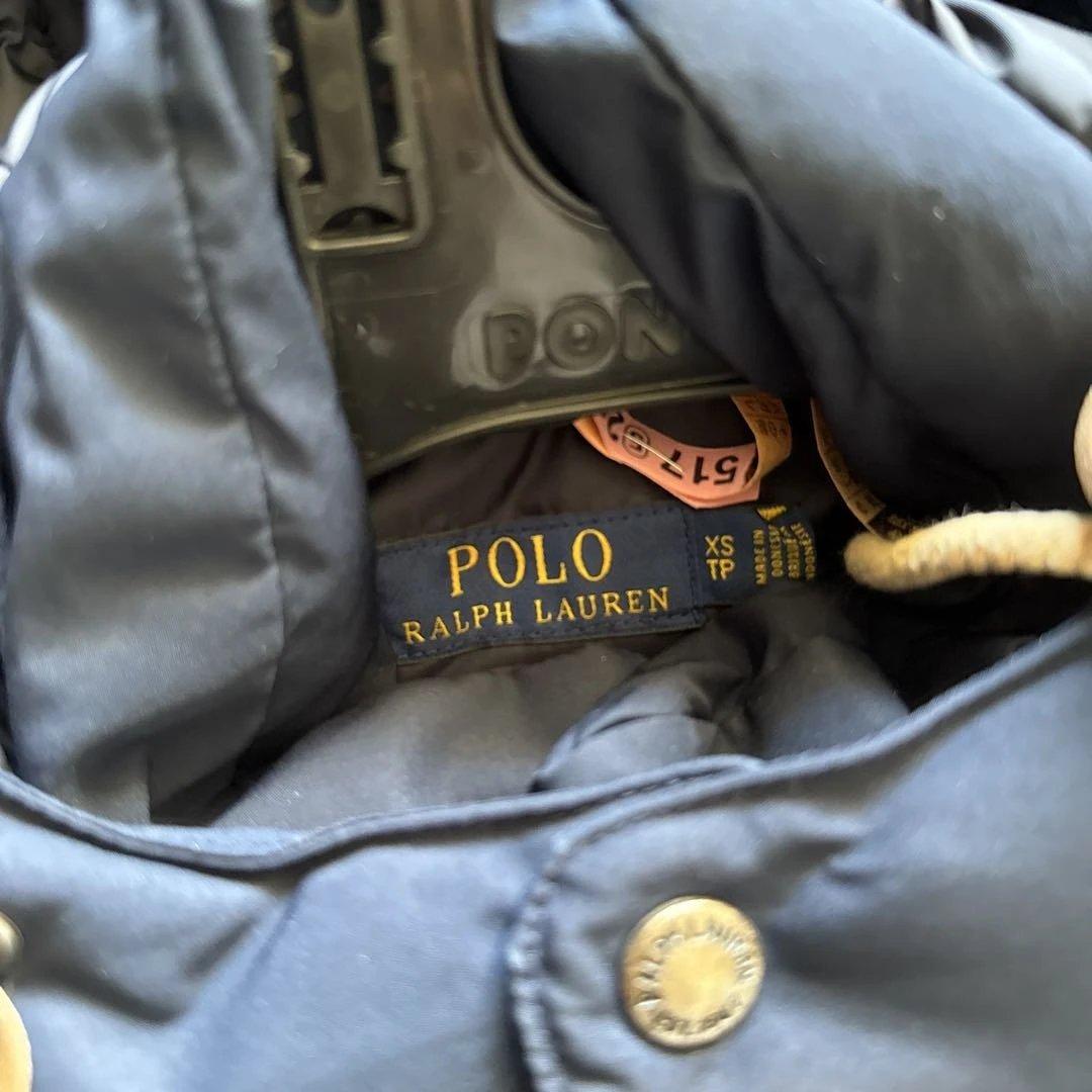 【最終値下げ】ポロ・ラルフ・ローレン フード付きダウンベスト ネイビー