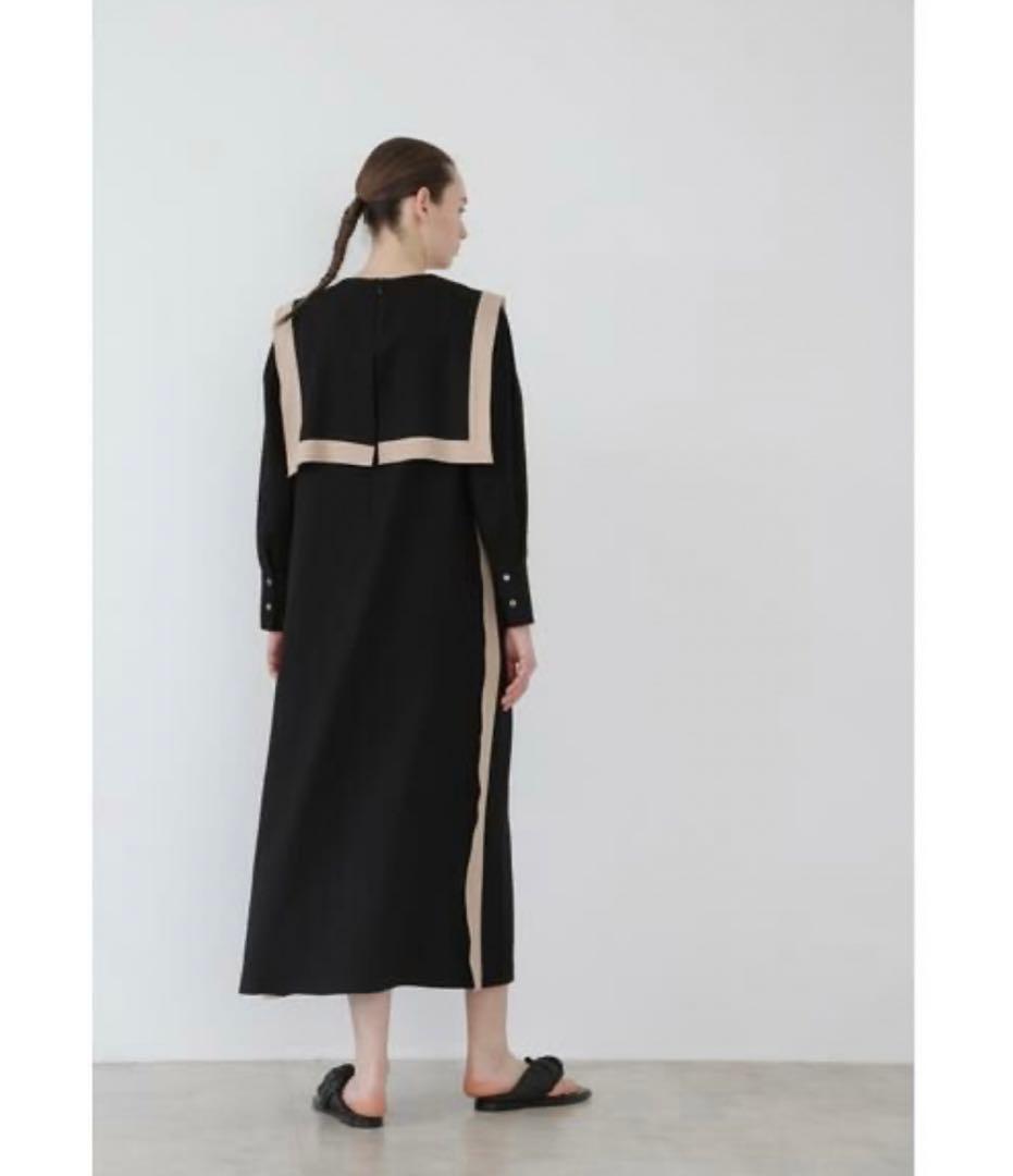 美品✨ADORE バイカラーライン ジョーゼットセーラーヨーク ワンピース