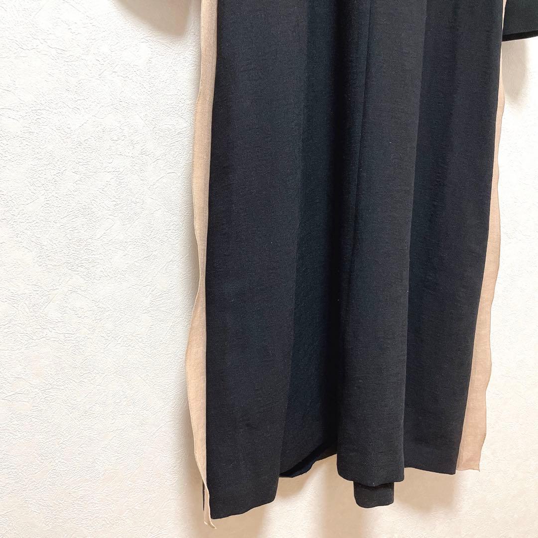 美品✨ADORE バイカラーライン ジョーゼットセーラーヨーク ワンピース