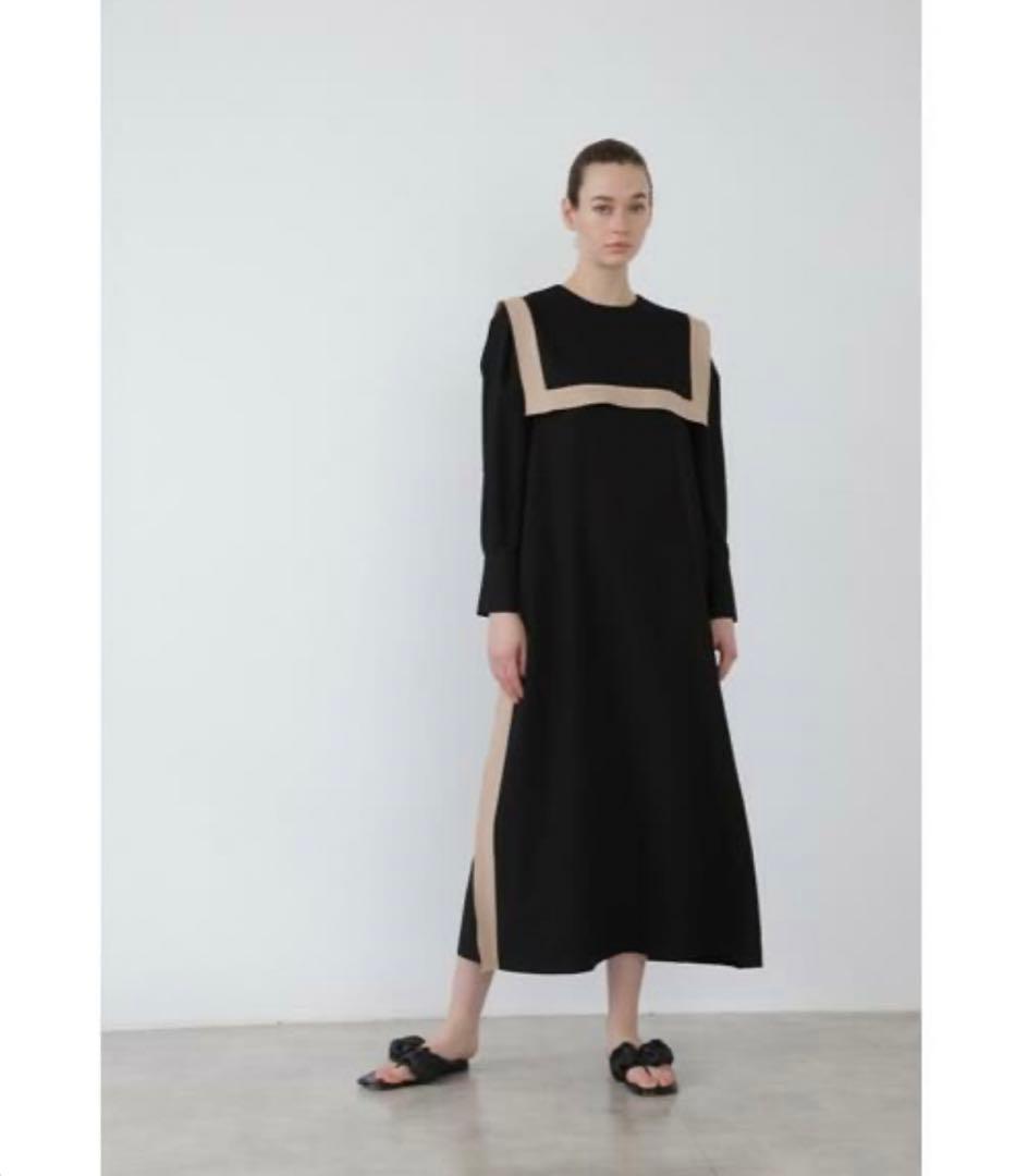 美品✨ADORE バイカラーライン ジョーゼットセーラーヨーク ワンピース