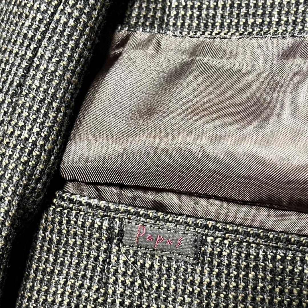 大きいサイズ パパス マーリング＆エヴァンス セットアップ スーツ 千鳥格子 L