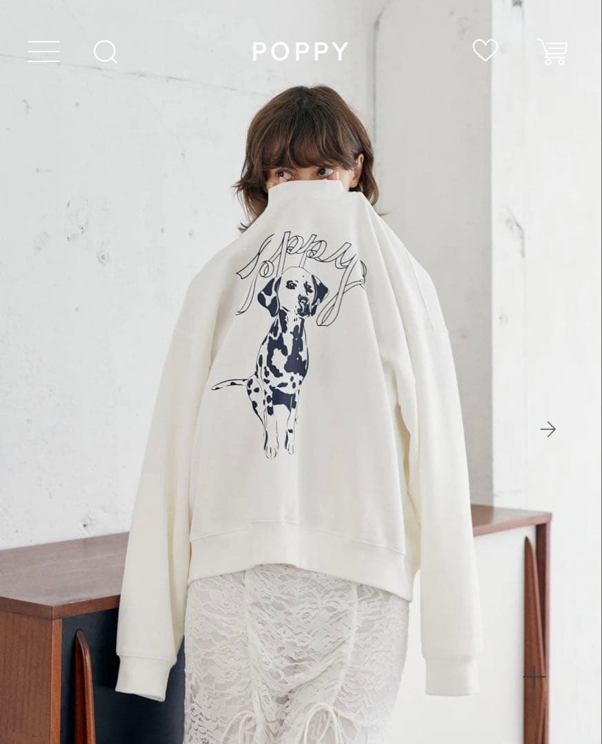 POPPY スウェット DALMATIAN SWEATSHIRT