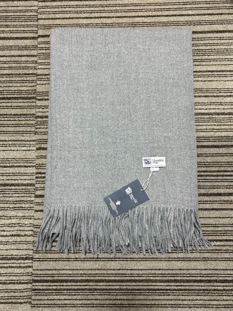m*4様 JOHNSTONSジョンストンズ 大判 マフラーストール グレー