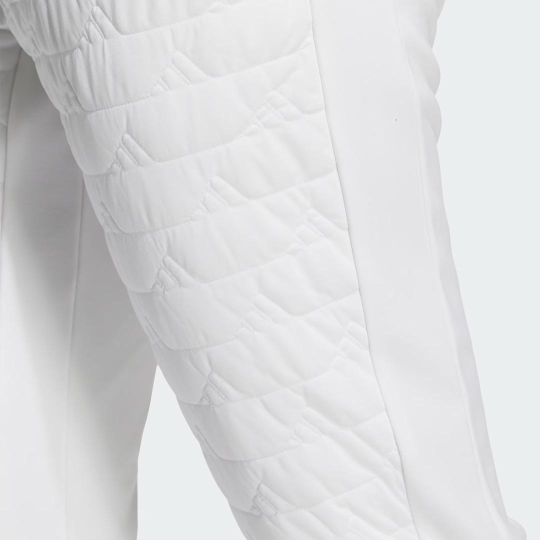 【S】定価37,400円 アディダスゴルフ 保温 中綿 キルト セットアップ 白