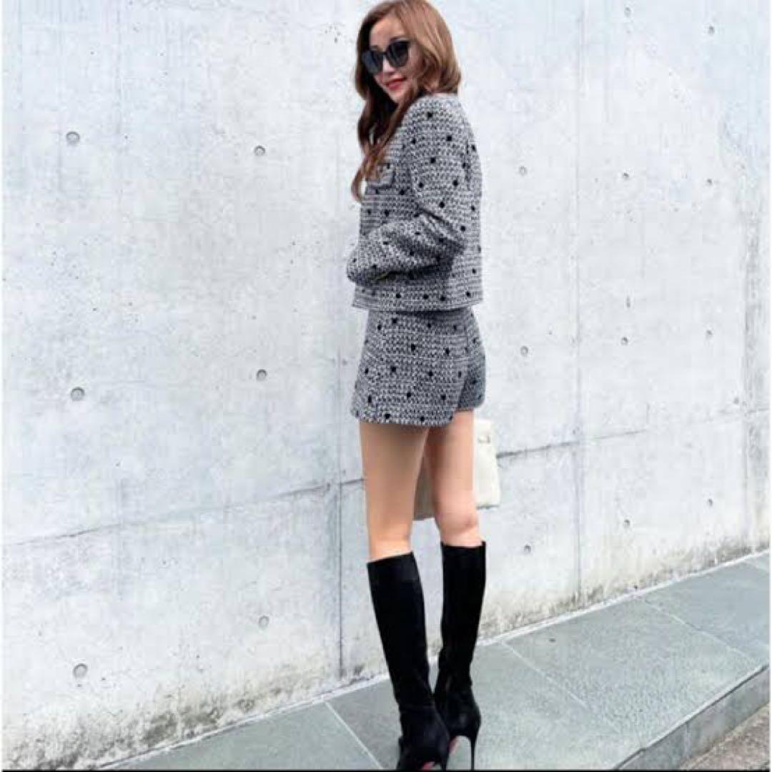 sheller シェリエ　ドットツイード　キュロット